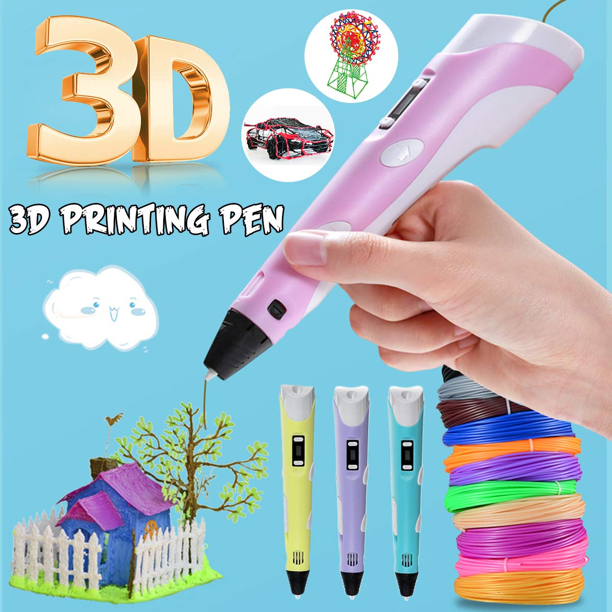 3D Doodler Pen For Realistic Printing, Educational Pen For Art Activity For Kids